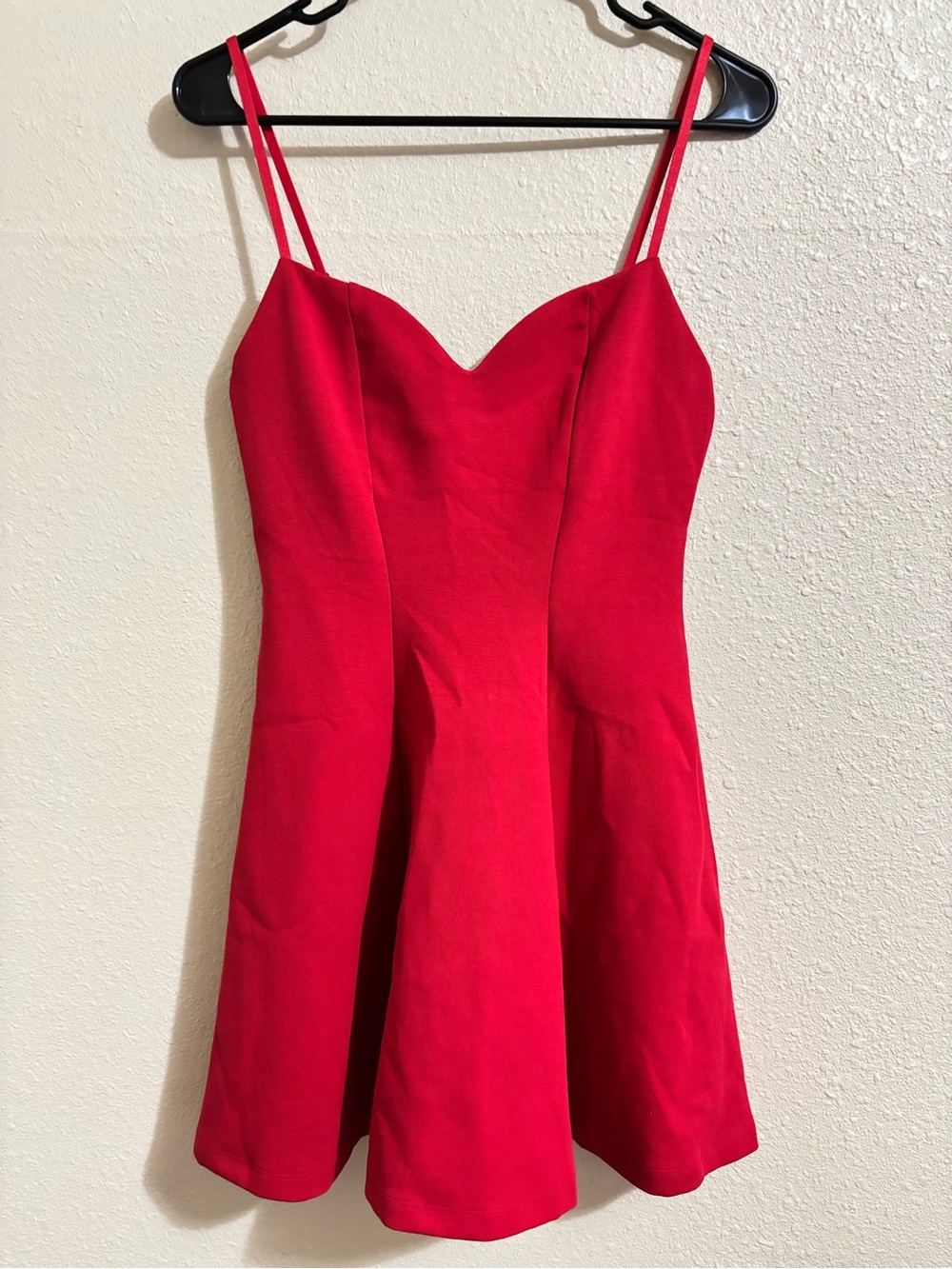 Zara Red Double-Strap Fit & Flare Mini Dress